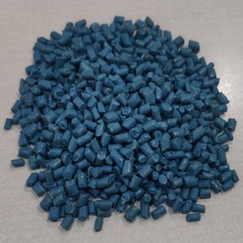 Вторичная гранула полимеров синяя